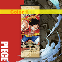 Pósteres de Pared de Alta Calidad de 14 Colores, 25*70cm, Anime Monkey D. Luffy, Sombrero de Paja, Piratas del Gran Camino