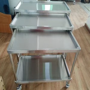 Carrito de Acero Inoxidable para Hospital Red Star, 950*610*910, Carro Móvil de Almacenamiento para Instrumentos Quirúrgicos - Product Image 3