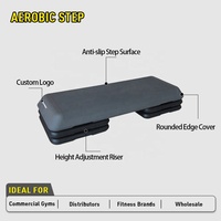 Plataformas de Step Aeróbico OKPRO al por Mayor con Logotipo Personalizado, con Elevadores Ajustables para Ejercicio en Gimnasio