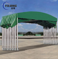 Auvent de garage rétractable pliable en toile imperméable pour l'extérieur, avec structure en acier