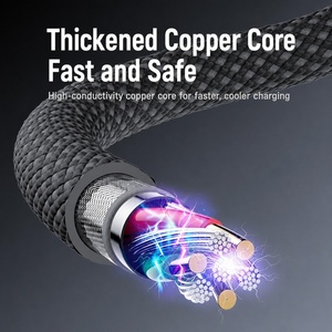 <b>USB</b> <b>C</b> to <b>USB</b> <b>C</b> Magnetic Self-Coiling <b>Cable</b> 1M 60W Fast Charging Nylon Braided for Mobile Phone - Product Image 4