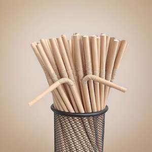 Pajitas de Papel Biodegradables de Grado Alimenticio, Flexibles, Desechables, Envueltas Individualmente, para Cafetería, Té con Leche, Café, Jugo - Product Image 5