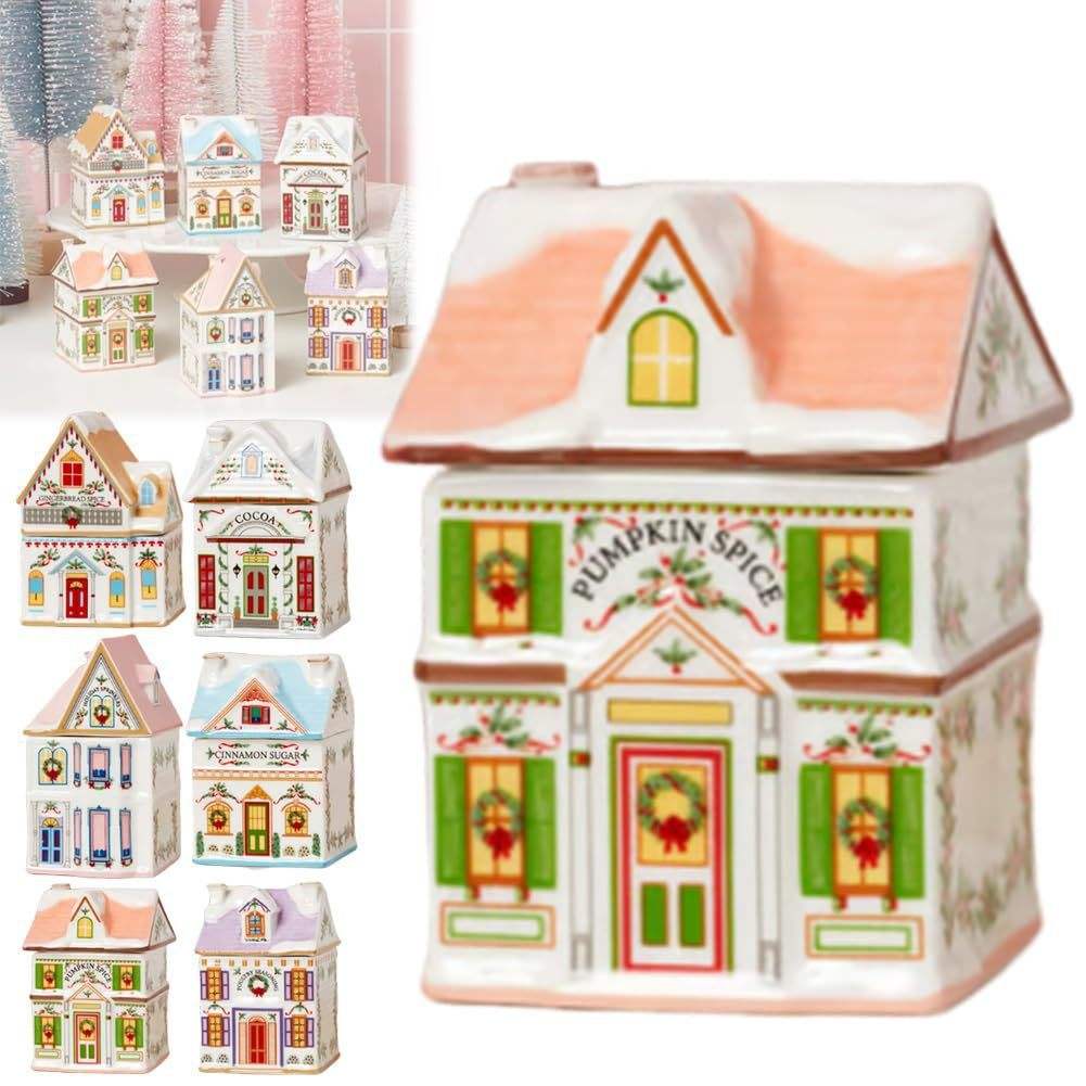 Christmas holiday village spice house-orange