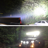 Barre lumineuse LED super brillante 12V 24V à une seule rangée, phare fin à faisceau spot, lampe de conduite tout-terrain pour camion, pick-up, SUV