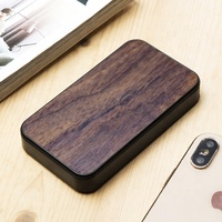 Walnut Cherry Bambu Alami Kayu Slide Dompet Flip Kartu Kredit Pemegang Dompet Slim Minimalis RFID Dompet Band