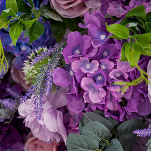 8ft Violet Tissu Fond Fleur Artificielle Mur Célébration De Mariage Décoration et Vitrine Affichage pour Événements En Plein Air - Product Image 4