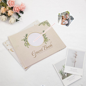 New Cloth Cover Elegant <strong>Wedding</strong> <strong>Guest</strong> <strong>Book</strong> Bridal Custom Personalized Love <strong>Wedding</strong> Keepsake <strong>Book</strong> <strong>With</strong> <strong>Photo</strong> - Product Image 3