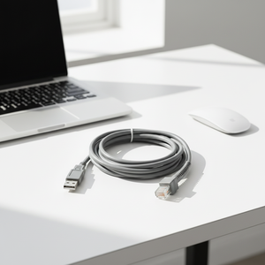 Câble de données USB vers RJ45 personnalisé DAJIANG OEM de 0,8 m avec gaine en PVC pour scanner de codes-barres, transfert de données enroulé pour téléphone portable - Product Image 2
