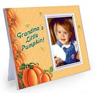 Cadre photo citrouille d'Halloween, ornement souvenir, décoration de table, 3,5 x 5 pouces, cadeau saisonnier