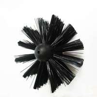 Brosse de nettoyage industrielle TDF Premium en fibres synthétiques avec revêtement Picote, personnalisation OEM, diamètre 100 mm, manche en caoutchouc pour tuyaux d'égout