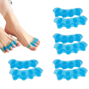 4 paires de séparateurs d'orteils en silicone pour redresser les orteils recourbés, utilisation pour les hampes, pédicure - Product Image 1