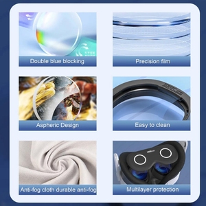 กรอบแว่นตา ชุดป้องกันเลนส์ป้องกันแสงสีฟ้า แหวนป้องกันรอยขีดข่วน ฝาครอบเลนส์สำหรับอุปกรณ์เสริม 3S <span class=keywords><strong>VR</strong></span> - Product Image 5
