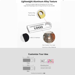 FACTOARY Metal USB Flash Drive 2.0 Pen Drive Pendrive <strong>Memory</strong> <strong>Stick</strong> USB <strong>Stick</strong> Gift <strong>Customized</strong> LOGO - Product Image 2