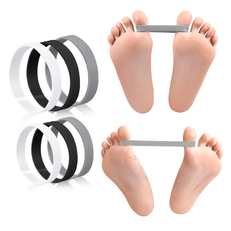 Pita tegangan silikon dan warna solid perangkat peregangan halus untuk valgus jempol dan kaki besar pelatihan ortopedi
