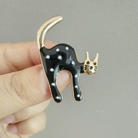 Broche pour femme de style coréen, motif chaton de dessin animé, effet peinture à l'huile, style niche haut de gamme, vente en gros, haute qualité