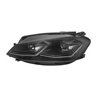 Kit de phares LED REAL F137 12V 6000LM avec lentille Xénon, double faisceau, blanc froid, œil de démon rouge pour Volkswagen Golf 7 MK7 2013-2017