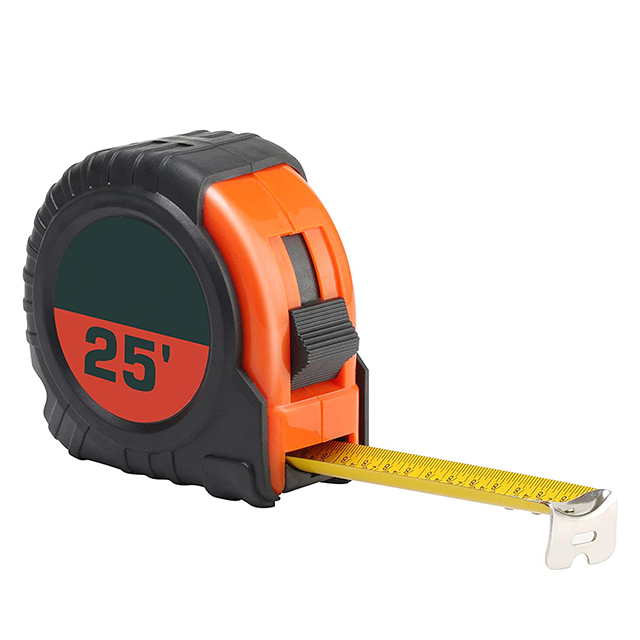 25 Foot Measuring Tape Measure- Easy to Read Both Side Dual Ruler, Retractable, Heavy Duty, Magnetic Hook, Metric, Inc