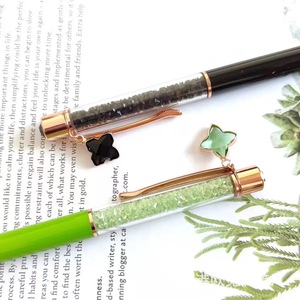 Penna a Sfera <span class=keywords><strong>in</strong></span> Metallo con Logo Personalizzato, Cristalli Glitterati, Oro Rosa, Penna Promozionale Multicolore con Diamanti per Studenti - Product Image 4