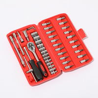 46 PCS 1/4 "DR Kit de douilles Torx pour réparation automobile Jeu d'outils manuels Clé à cliquet métrique magnétique Jeu de douilles Herramientas