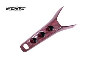 2015-2019 <span class=keywords><strong>Ferrari</strong></span> F488 GTB & Spider LHD Fibre de carbone sèche rouge OEM Style <span class=keywords><strong>F1</strong></span> Console centrale pont accessoire d'intérieur de voiture - Product Image 2