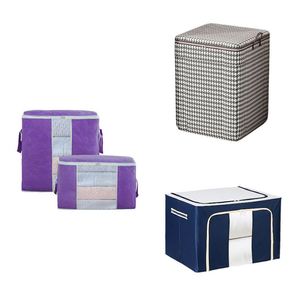 Bolsa de Almacenamiento Plegable de Tela No Tejida de Algodón para Ropa, Organizador de Armario, Caja a Prueba de Polvo y Humedad, Bolsa de Mudanza - Product Image 3