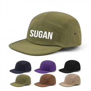 Quick Dry Polyester 5 Panel Camp <b>Cap</b> <b>Flat</b> Brim Streetwear Skateboard Outdoor Retro Vintage Camping Hat For <b>Men</b> Women - Product Image 3