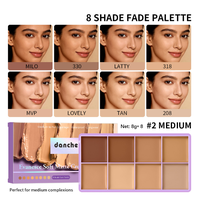 Palette de maquillage crémeuse mate à haute couvrance, fond de teint vegan