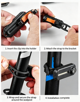 Lampe de poche LED portable, lampe de travail, lumière d'avertissement clignotante rouge et bleue avec clip pour les situations d'urgence en extérieur