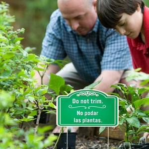Do Not Trim Yard <strong>Signs</strong> with Stakes Corrugated Plastic Yard Sign Waterproof <strong>Keep</strong> <strong>Off</strong> <strong>Grass</strong> Sign for Garden Home Decoration - Product Image 4