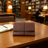 Couverture de carnet de notes durable RR, couverture de carnet de voyage A5, support pour téléphone, organiseur de cartes, couverture de carnet en cuir avec poches