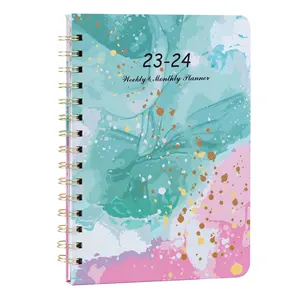 Großhandel 2024 2025 Individuelles A5-Notebook Hardcover-Agenda-Planer Organisator individuell bedruckter Werbe-Tagesplaner