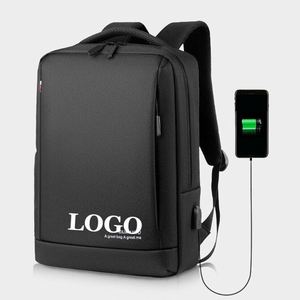 Quantité minimale de commande bas personnalisé couleur unie affaires USB charge sacs d'école en plein air voyage hommes mode grande capacité sac à dos pour ordinateur portable - Product Image 1