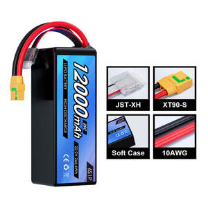 Batterie de drone UAV 22,2 V 12000 mAh 6S 25C LCO Lithium Polymer pour jouets de camion RC, jouets de voiture, drone FPV léger multi-axes - Product Image 3