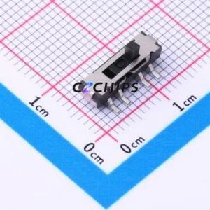 MST23D18G2 125 Slide Switch SMD Switch Double Pole Three Throw Rectangle Pin Header Gull Wing Type 12.95mm - Product Image 1
