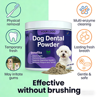 Poudre dentaire naturelle OEM/ODM pour chiens et chats - Probiotiques pour l'équilibre de la flore buccale, Zinc contre la mauvaise haleine, Saveur menthe poivrée