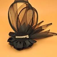 Mode lin plume cheveux accessoires fête chapeaux fleur lin haut chapeau dames Derby église mariage chapeau tête robe