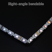 Kupfer S-förmiger RGB Dream Color Neon LED-Streifen 84 LEDs/M Rechtwinklig Biegbar & Faltbar für Beleuchtete Buchstaben-Dekoration