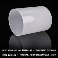 Tube de diffusion de lumière LED, qualité constante, couleur uniforme, sans éblouissement, résistant aux hautes températures, indéformable, OD 20/30/40/50mm