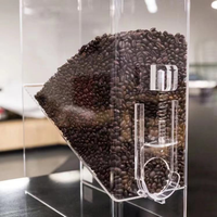Boîte de stockage de grains de café en plexiglas, transparente, en acrylique, 1000 unités, source d'usine