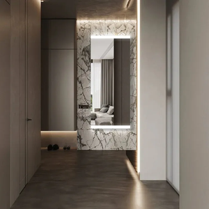 Specchio da <span class=keywords><strong>Bagno</strong></span> di Lusso Impermeabile Moderno Antiappannamento con Interruttore Touch Smart e Illuminazione LED per Hotel - Product Image 5