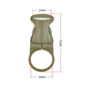 Boucle de bouteille d'eau tactique d'extérieur, 25 mm, vert militaire, crochet multifonctionnel pour ceinture en sangle, pour sac à dos de randonnée - Product Image 3