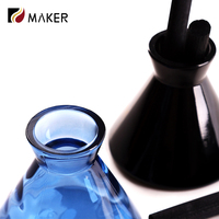 Bouteille de diffuseur de roseau d'aromathérapie d'arôme en verre d'huile essentielle de désodorisant de forme d'entonnoir unique multicolore vide holographique de luxe