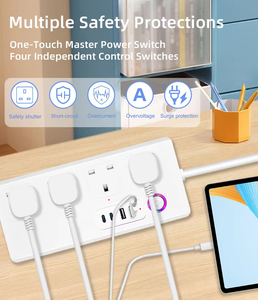 Regleta Inteligente LangYeao 20W PD, 4 Tomas de Corriente con Control Independiente, Compatible con Matter, Zigbee, WiFi, Funciona con Home Assistant y SmartThings - Product Image 3