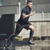 Vente en gros OEM Chaussettes de course à circulation sportive en maille respirante au genou pour les varices Chaussettes de compression athlétiques en cuivre