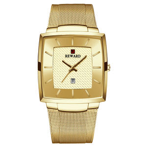 Curren-montre à quartz de luxe pour <span class=keywords><strong>homme</strong></span>, chronographe, maille fine, carrée, personnalisée, OEM, bon marché, bleu et rose, horloge, idée <span class=keywords><strong>cadeau</strong></span> d'affaires - Product Image 3