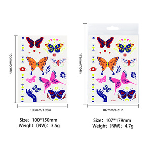 สติกเกอร์สัก<span class=keywords><strong>ลาย</strong></span>เรืองแสง<span class=keywords><strong>ลาย</strong></span>ดาว พระจันทร์ <span class=keywords><strong>งู</strong></span> <span class=keywords><strong>ผีเสื้อ</strong></span> สำหรับติดหน้าและตัว ใช้ชั่วคราว เหมาะสำหรับงานปาร์ตี้ ตัวอย่างฟรี - Product Image 2