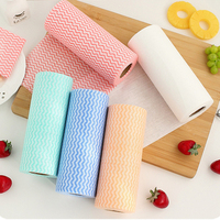 Paño de Cocina Desechable de Microfibra Ecológico de Alta Calidad, Rollo de Papel Ondulado No Tejido, Paño de Limpieza Multiusos Super Absorbente