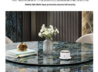 High-End Esstisch aus natürlichem Marmor im italienischen Stil Moderner Esszimmers tuhl Set Leichter Luxus-Plattenspieler aus Kristalls tein