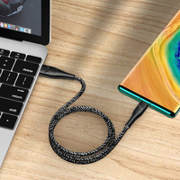 Kabel USB Type C USAMS SJ392 U41 Harga Murah, Kabel Data dan Pengisian Daya Tahan Lama dengan Jalinan Nilon, 1m 2m 3m