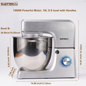 <span class=keywords><strong>Robot</strong></span> de <span class=keywords><strong>cuisine</strong></span> multifonction 1500W, batteur sur socle électrique, 6 vitesses, tête inclinable, bol en acier inoxydable de 10L, fouet en fil métallique, <span class=keywords><strong>crochet</strong></span> pétrisseur, CE - Product Image 6